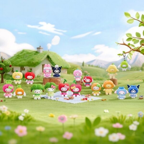 Sanrio Characters Fruit & Vegetable Series Mini Vinyl Keychain Pendant Blind Box
