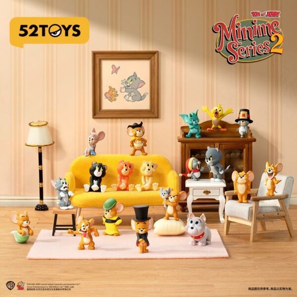 52TOYS Tom and Jerry Minime Series 2 Blind Box - Classic Cartoon Collectible Figures
