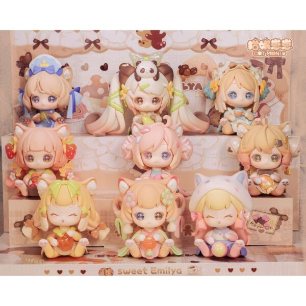 Sweet Emilya Cat Moni Sweet Treats Series Mystery Blind Box - Cute Anime Cat Girl Kawaii Vinyl Figure Dessert Collectibles & Tabletop Decor