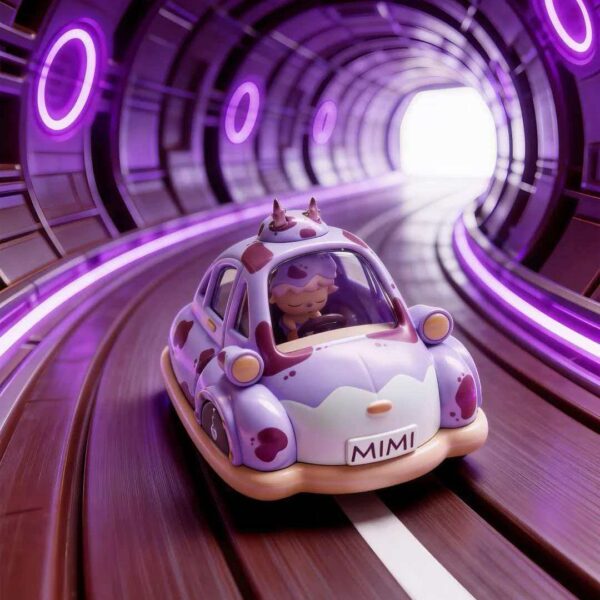 HEYONE Cute Cartoon Character Mini Bumper Car Miniature Figures – Kawaii Mystery Box Collectibles